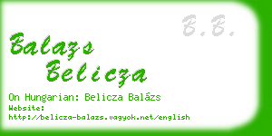 balazs belicza business card
